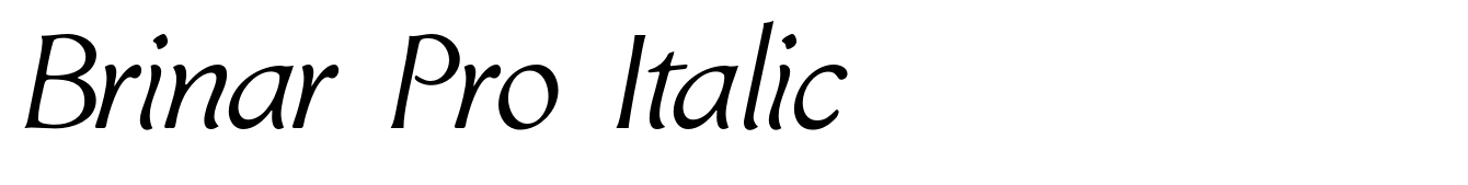 Brinar Pro Italic